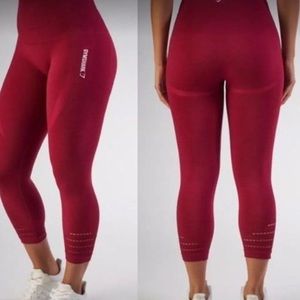 Gym Shark beet colored workout leggings